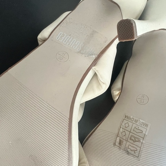 Misguided Slip On Cream Women's Heels - Picture 7 of 9